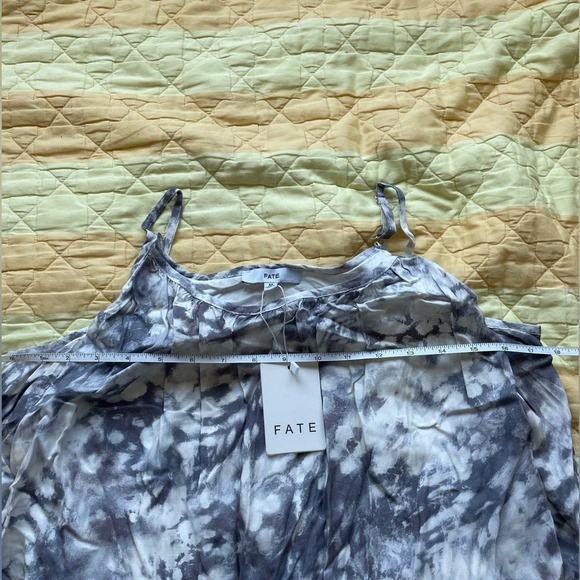 FATE gray cloud tie dye swing mini dress with belt size M NWT - Picture 12 of 12